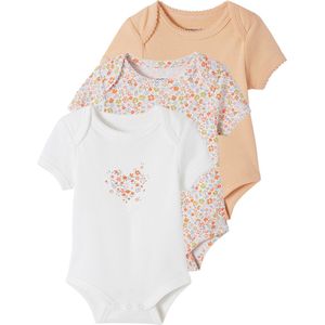 Set van 3 Meegroeiende Rompertjes - Abrikoos - Biologisch Katoen