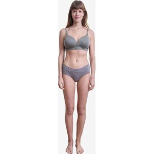 Naadloze Gewatteerde Voedingsbeha - Leigrijs