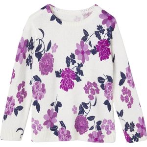 Meisjestrui - Bloemenprint - Zacht Breiwerk - Ronde Hals - Lange Mouwen