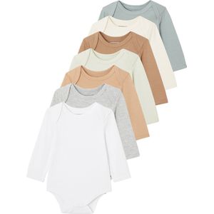 Rompertjes - 7 Stuks - Biologisch Katoen - Meerdere Kleuren