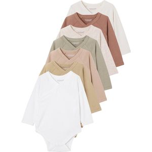 Vertbaudet - BASICS - Rompertjes - Meerkleurig - Set van 7 - Lange Mouwen