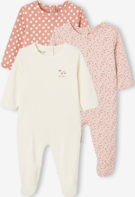 Set van 3 - Interlock Slaappakjes - Grijsblauw - BASICS