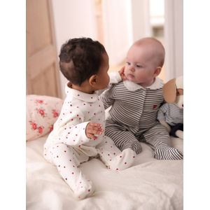 Vertbaudet Set van 3 slaappakjes ""hartjes"" baby van interlock