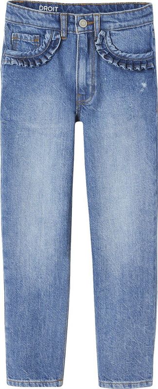 MorphologiK - Rechte Jeans - Donkerblauw - Katoen - Meisjes