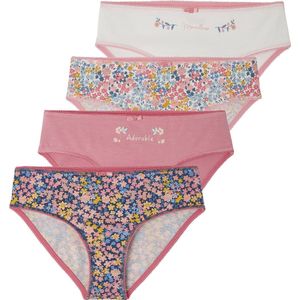 Set van 4 - Slips - Roze - 95% Biokatoen, 5% Elasthaan