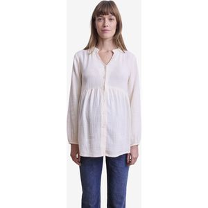 Vertbaudet - Zwangerschapsblouse - Katoenen Gaas - Lichtblauw - Ruches