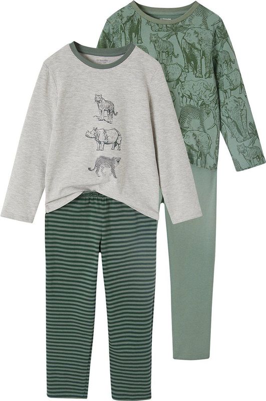 Pyjama's - Set van 2 - Jersey - 100% Katoen - Lange Mouwen