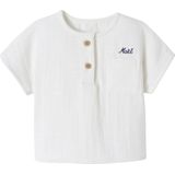 Vertbaudet Babyshirt met Tunesische hals van katoengaas aanpasbaar