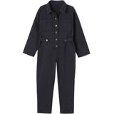 Jumpsuit - Meisjes - Worker-Stijl - Katoen - Zwart