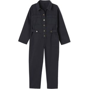 Jumpsuit - Meisjes - Worker-Stijl - Katoen - Zwart