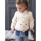 Vertbaudet Babyvestje met borduursel en V-hals van Engels ribbreisel