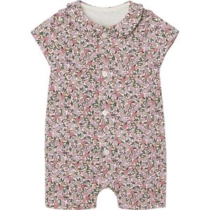 Boxpakje - Bloemenprint - Ecru - 100% Katoen - Korte Mouwen, Knoopsluiting