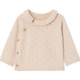 Set - Gebreide Babytrui met Kraagje en Broek - Nude - 70% Katoen, 30% Polyamide
