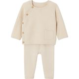 Gebreide Set - Beige - Trui en Legging - Voor Pasgeboren Baby's