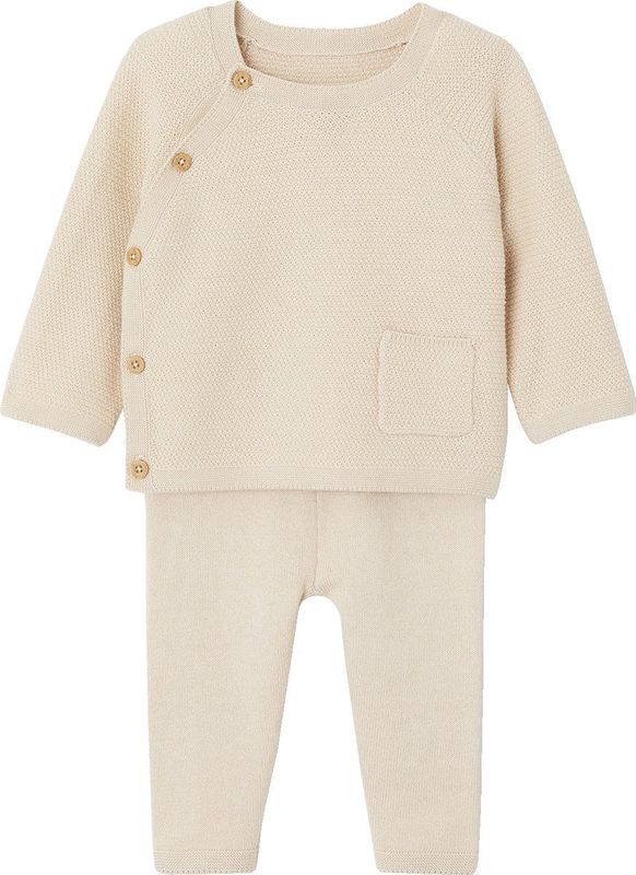 Gebreide Set - Beige - Trui en Legging - Voor Pasgeboren Baby's