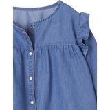 Denim Overhemd - Lichtgewicht - Ronde Hals - Lange Mouwen - 100% Katoen