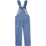 Denim - Meisjestuinbroek - Stone - 100% Katoen - Ruches op Bretels