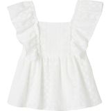 Blouse - Geborduurd - Wit - 100% Katoen