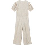 Feestelijke Jumpsuit - Goud - Polyester - Pofmouwen en Volants