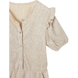 Feestelijke Jumpsuit - Goud - Polyester - Pofmouwen en Volants