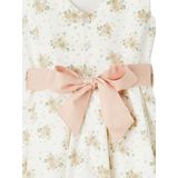 Jerseyjurken - Bloemenprint - Satijn Katoen - Mouwloos - Geschulpte Afwerking