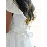 Meisjesjurk - Feestelijk - Wit - Katoen - Tule Petticoats