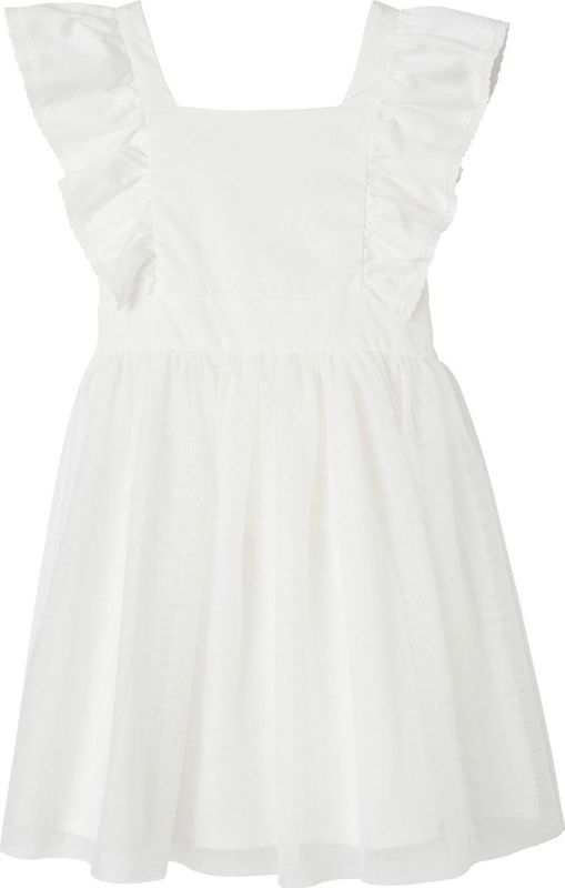 Meisjesjurk - Feestelijk - Wit - Katoen - Tule Petticoats