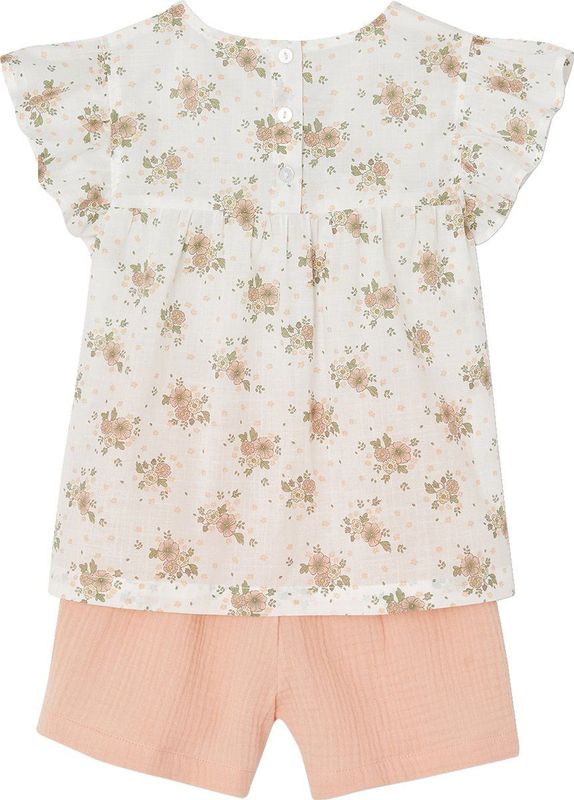 Vertbaudet - Feestelijk Setje - Blouse en Short - Multicolor - Katoen