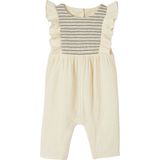 Vertbaudet - Babypakje - Katoengaas - Wit - Knoopsluiting op de rug, Kruis met drukknopen tot 18 maanden