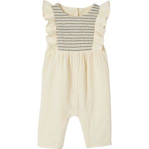 Vertbaudet - Babypakje - Katoengaas - Wit - Knoopsluiting op de rug, Kruis met drukknopen tot 18 maanden