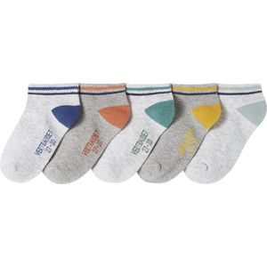 Enkelsokken - Tweekleurig - Zacht Tricot - Set van 5 Paar