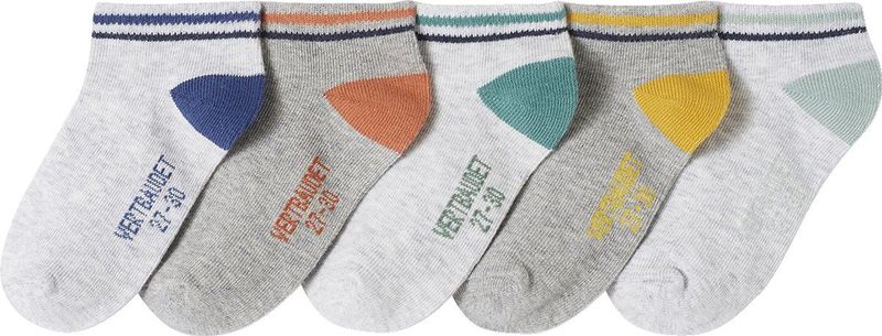 Enkelsokken - Tweekleurig - Zacht Tricot - Set van 5 Paar