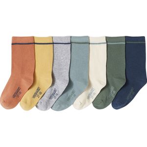Vertbaudet - Set van 7 Paar - Jongenssokken - Tweekleurig - Zacht en Sterk Tricot