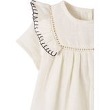 Babyjurk - Katoengaas - Rozen - Geborduurd - Korte Mouwen