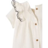 Babyjurk - Katoengaas - Rozen - Geborduurd - Korte Mouwen