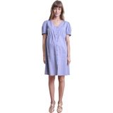Vertbaudet - Korte Jurk - Gevlamd Katoen - Effen - Knoopsluiting voor Borstvoeding