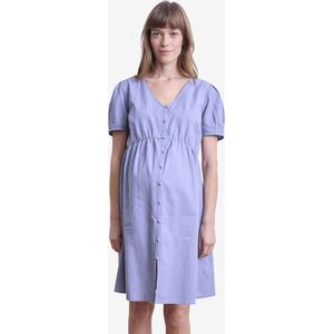 Vertbaudet - Korte Jurk - Gevlamd Katoen - Effen - Knoopsluiting voor Borstvoeding