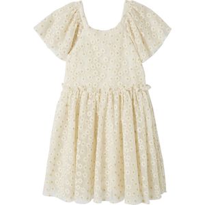 A-lijn Jurk - Geborduurd Tule - Roze - 100% Polyester