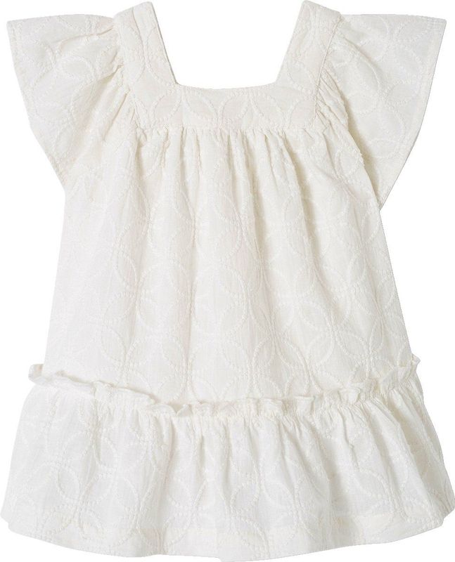 Feestelijke - Babyjurk - Ecru - 100% Katoen - Volledig Geborduurd