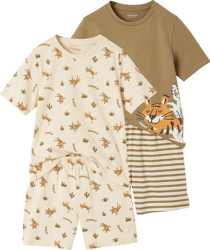 Set van 2 Pyjashorts - Kaki - Voor Jongens