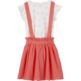 Set - Gestreept Meisjesshirt en Jurk - Marine - Katoen - Katoengaas