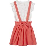 Set - Gestreept Meisjesshirt en Jurk - Marine - Katoen - Katoengaas