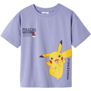 Vertbaudet - Jongensshirt - Pokemon - Katoen - Groot Geprint Patroon Pikachu