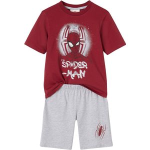Vertbaudet - Pyjashort - Spiderman® - T-shirt en Bermudashort - Jongens - 100% Katoen