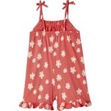 Combishort met ruches voor meisjes rood