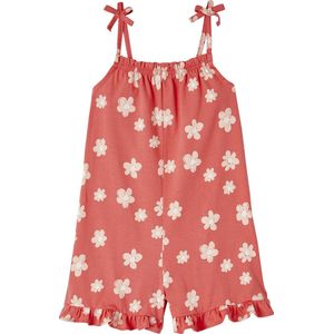 Combishort met ruches voor meisjes rood