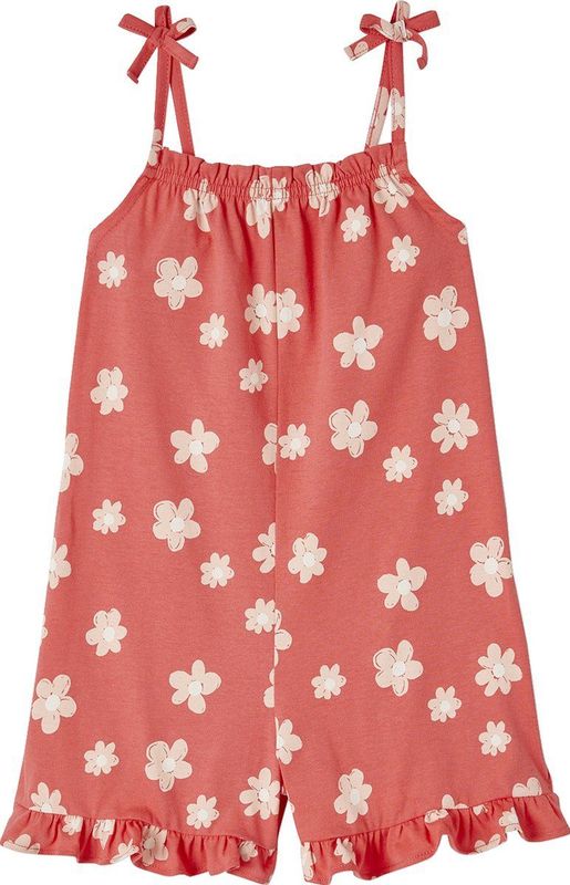 Combishort met ruches voor meisjes rood