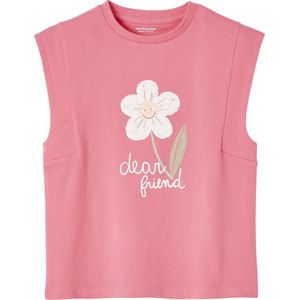 Vertbaudet - Meisjesshirt - Paradijsvogelmotief - Ronde Hals - Schoudermouwen