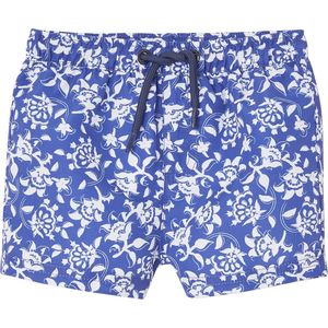Zwemshort - Babyjongens - Blauw - Bedrukt met Bloemen - 100% Polyester