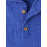 Babyset - Koningsblauw - Overhemd en Broek - Katoengaas